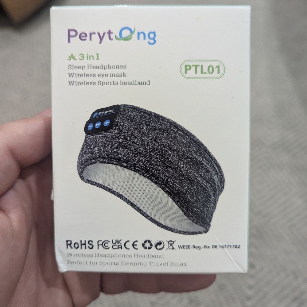 Perytong Gray Sleep/ Sports Headphones